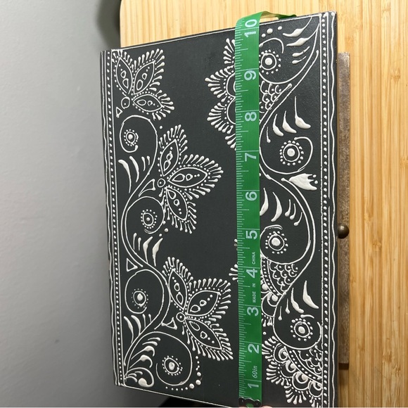 Decorative Wooden Box with Gray and White Design - Picture 7 of 9